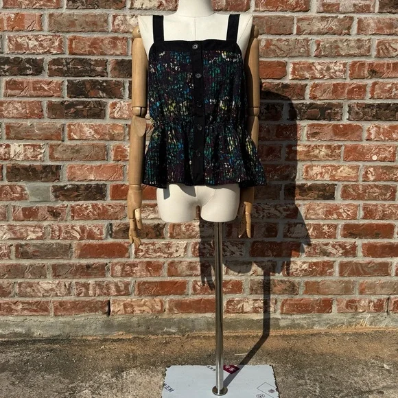 Derek Lam for DesignNation printed tank top with black trim / S / Excellent cond - Picture 9 of 17